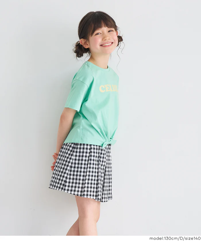 裾リボン結びTシャツ キッズ メール便可 - Image 15