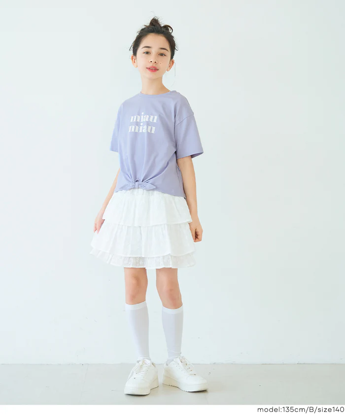 裾リボン結びTシャツ キッズ メール便可 - Image 6