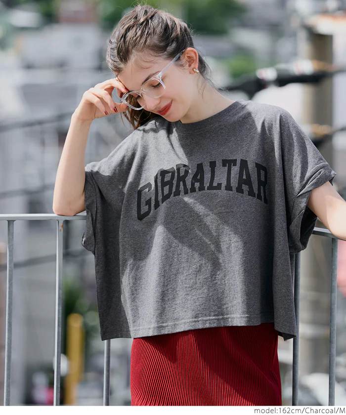 レギュラーウェイトロールアップロゴTシャツ レディース メール便可 - Image 20