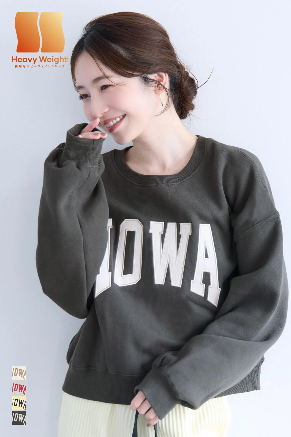 セール★2690円→1490円 ヘビーウェイト裏起毛ビンテージ加工ロゴスウェット レディース メール便不可