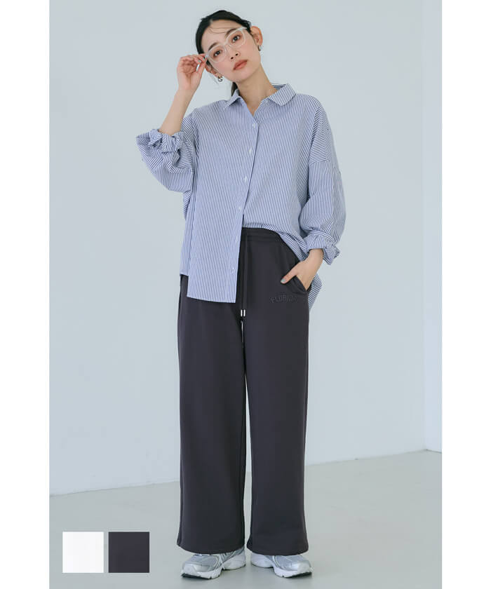 セール★2690円→990円 裏毛ロゴスウェットパンツ レディース メール便不可