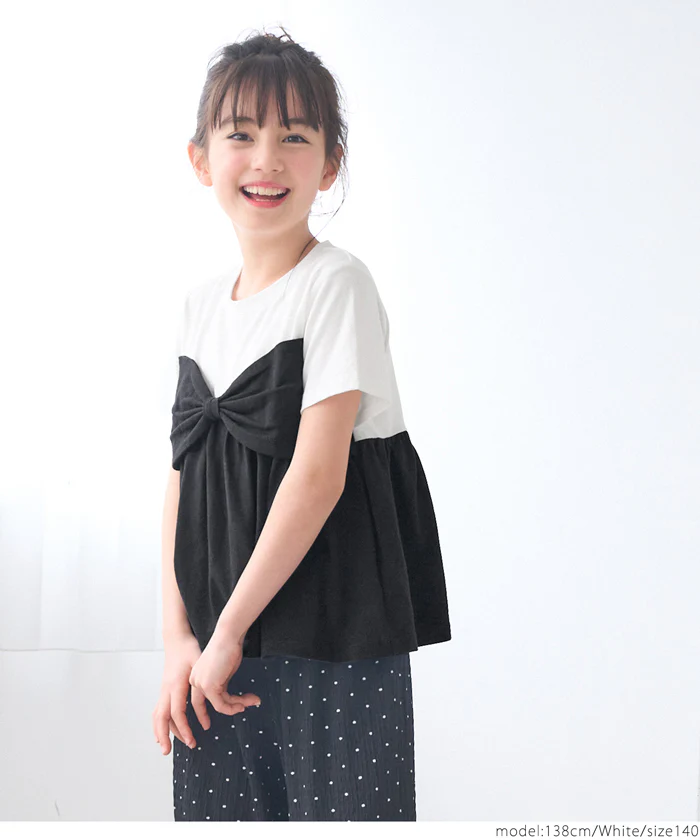 リボンベアトップ風Tシャツ キッズ メール便不可 - Image 5