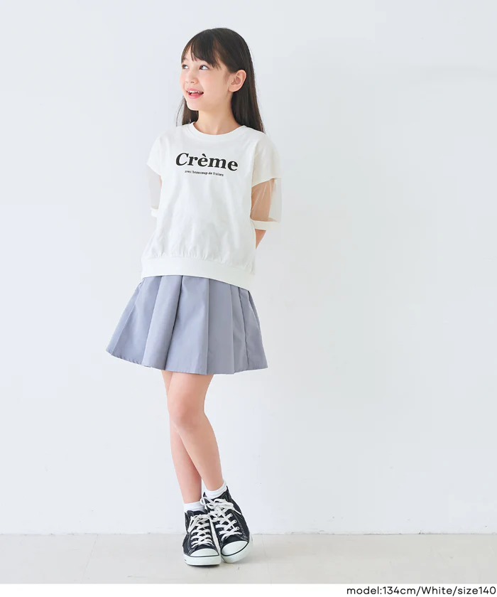 袖シアーロゴTシャツ キッズ メール便可 - Image 2