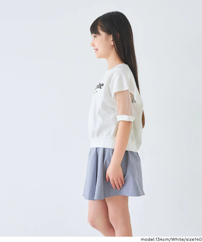 袖シアーロゴTシャツ キッズ メール便可 - Image 3