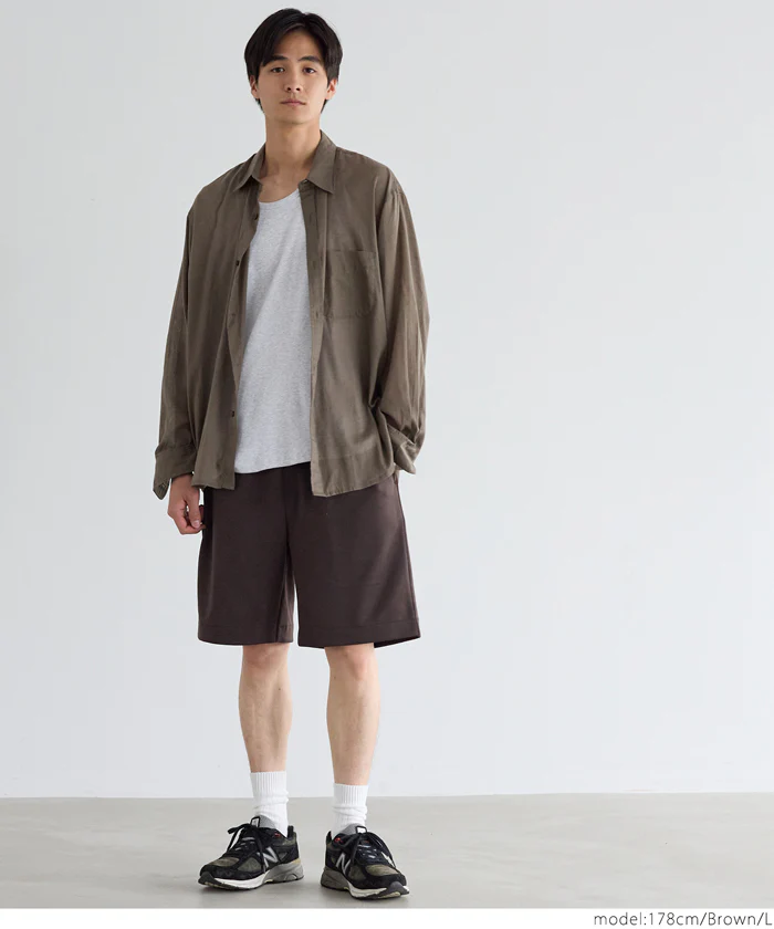 ストレッチダンボールニットショートパンツ メンズ メール便不可 - Image 7