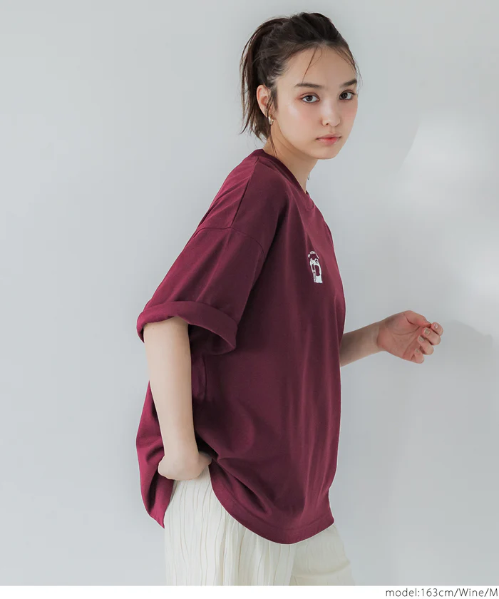 ワンポイント刺繍Tシャツ メンズ レディース メール便不可 - Image 9