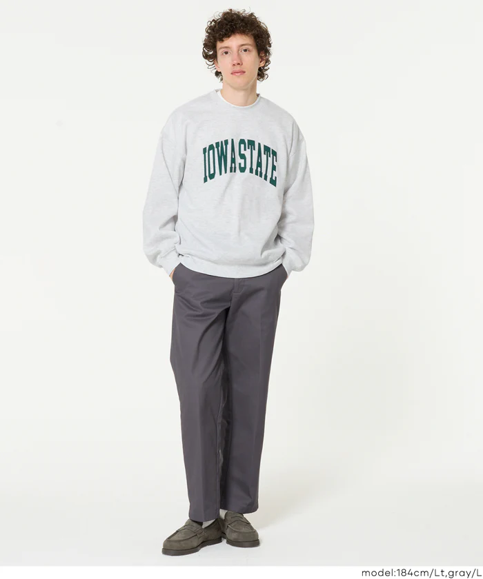 裏起毛アーチロゴワッペントレーナー メンズ メール便不可 - Image 2