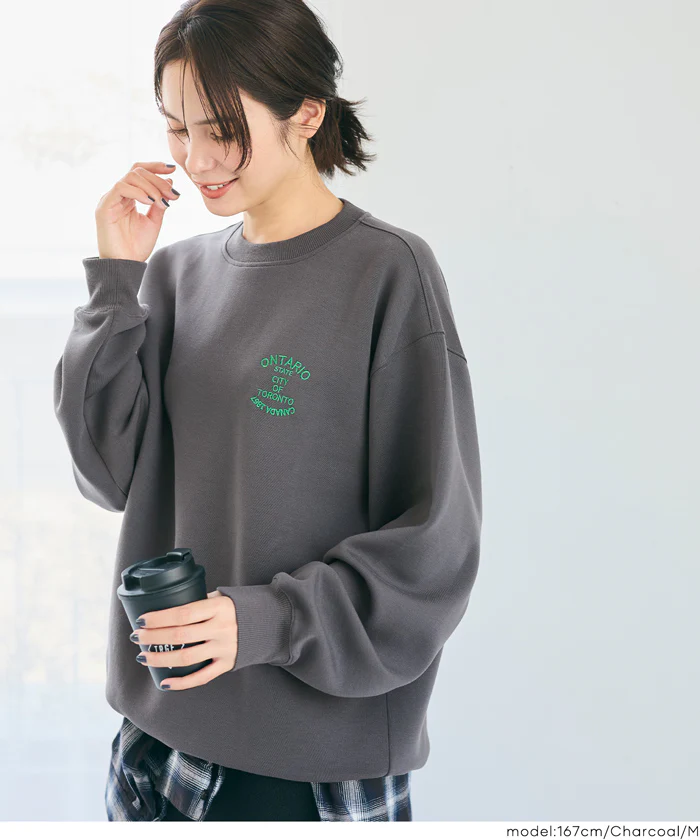 セール★2490円→1990円 ソフトジャージー刺繍プルオーバー メンズ レディース メール便不可 - Image 5