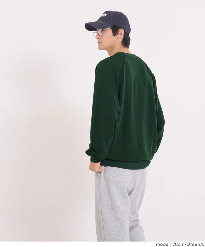 EAZY TEX ポリエステル裏毛ベーシックラグラントレーナー メンズ レディース メール便不可 - Image 12
