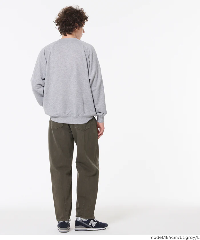 EAZY TEX ポリエステル裏毛ベーシックラグラントレーナー メンズ レディース メール便不可 - Image 8