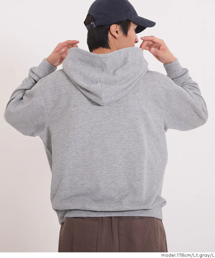 EAZY TEX ポリエステル裏毛ベーシックプルパーカー メンズ レディース メール便不可 - Image 8