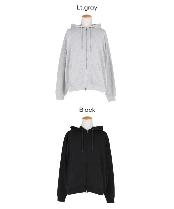 EAZY TEX ポリエステル裏毛ベーシックZIPパーカー メンズ レディース メール便不可 - Image 16