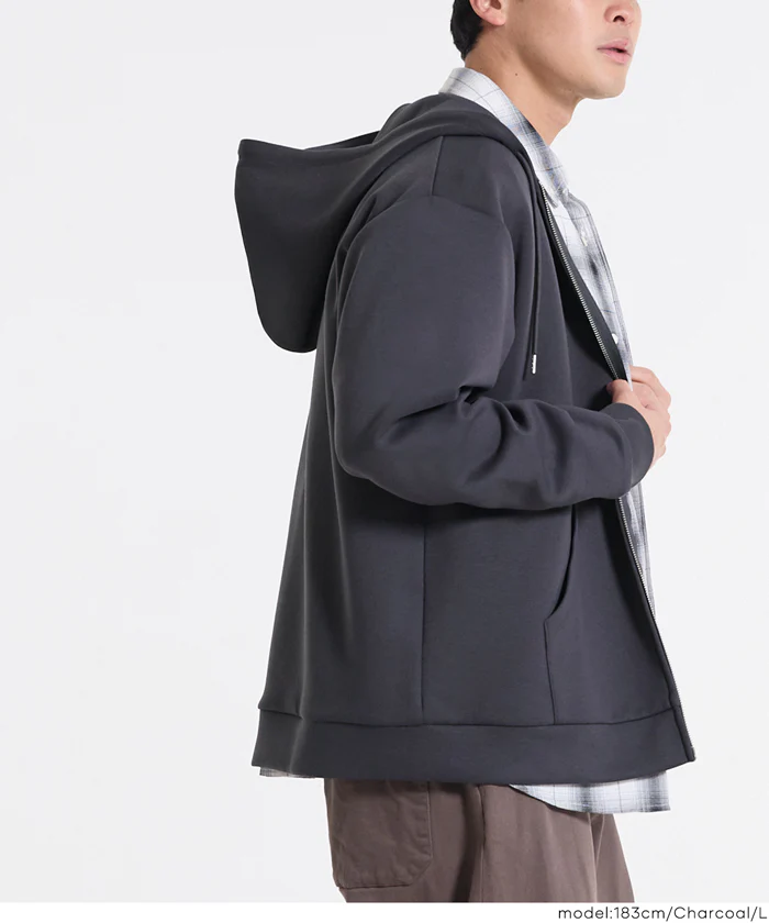 ソフトジャージーワイドZIPパーカー メンズ レディース メール便不可 - Image 4