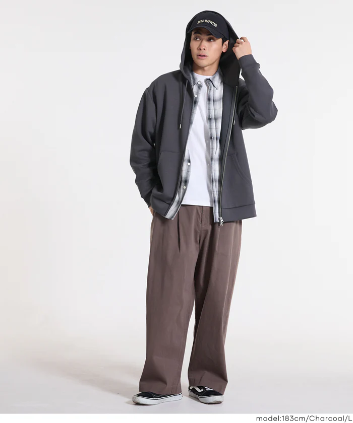 ソフトジャージーワイドZIPパーカー メンズ レディース メール便不可 - Image 6