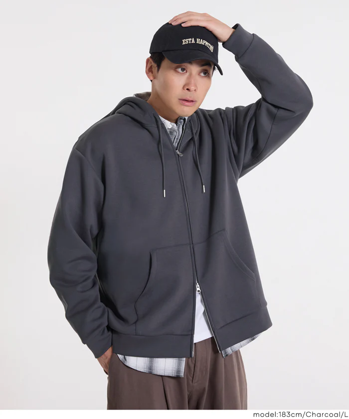 ソフトジャージーワイドZIPパーカー メンズ レディース メール便不可 - Image 8