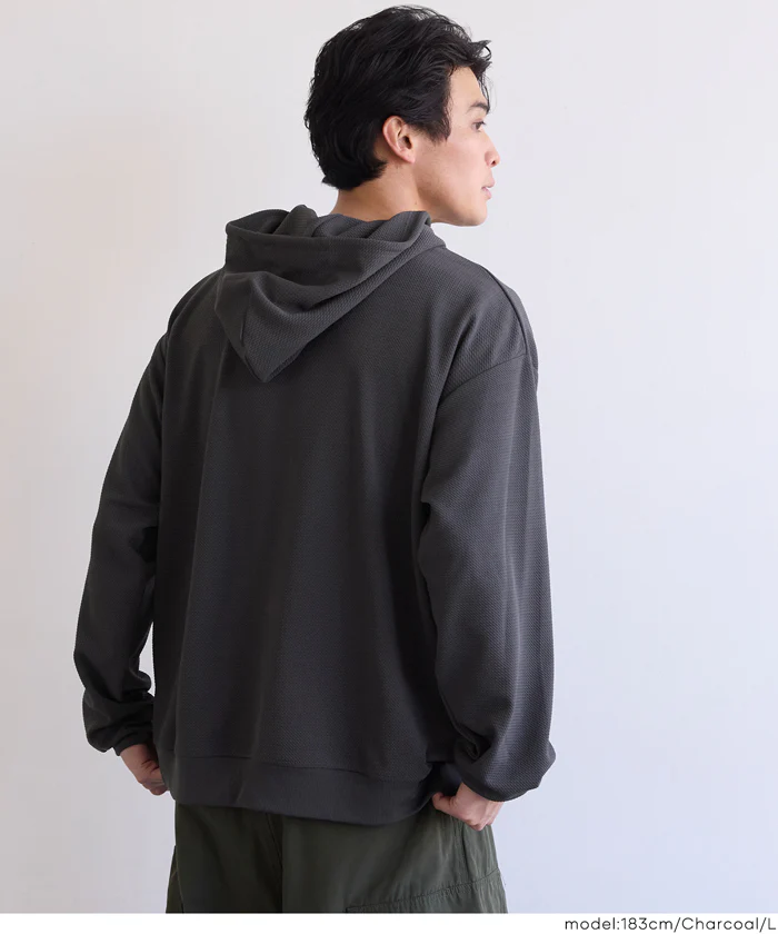 エンボスワイドプルパーカー メンズ メール便不可 - Image 17