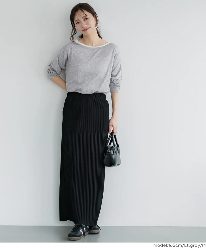 ワンショルダーシアー長袖Tシャツ レディース メール便可 - Image 11