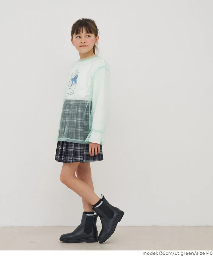 セール★1690円→1290円チュールトップス＆長袖Tシャツ 2枚セット キッズ メール便不可 - Image 12
