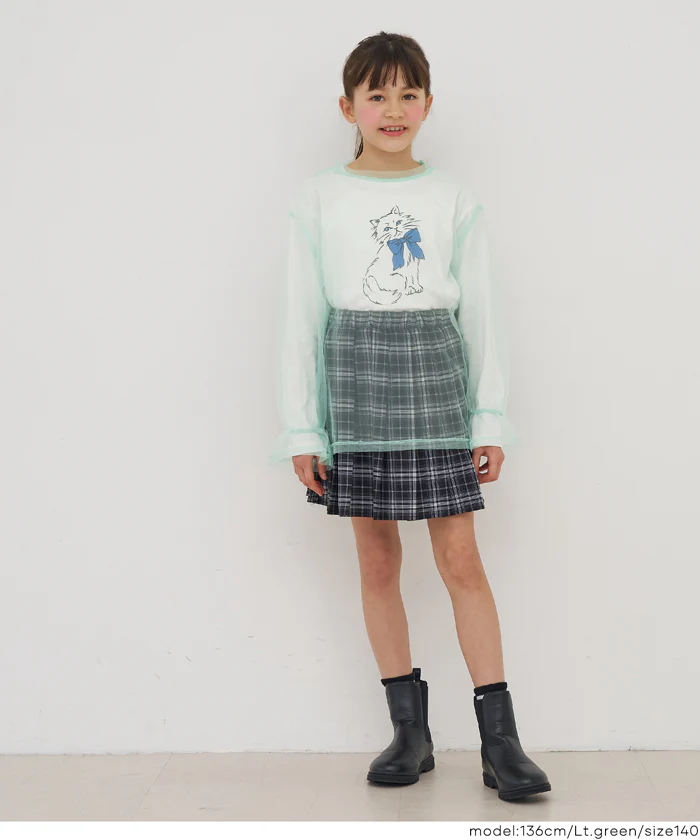 セール★1690円→1290円チュールトップス＆長袖Tシャツ 2枚セット キッズ メール便不可 - Image 13