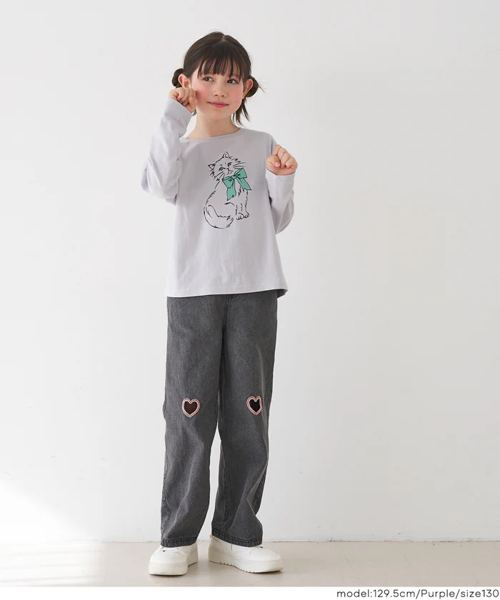 セール★1690円→1290円チュールトップス＆長袖Tシャツ 2枚セット キッズ メール便不可 - Image 2