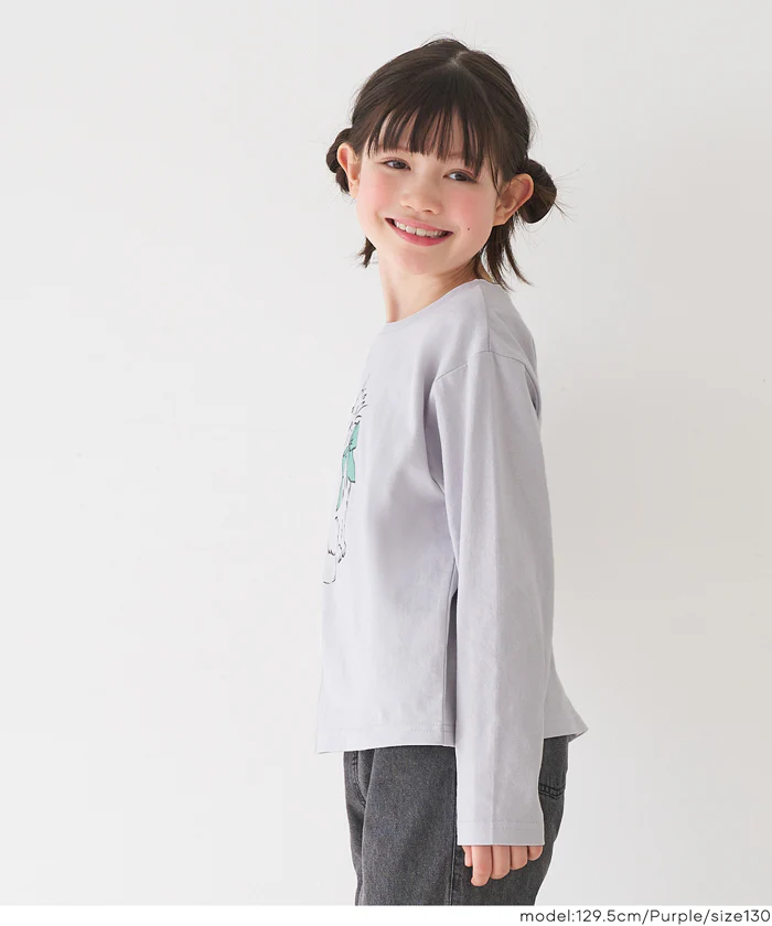 セール★1690円→1290円チュールトップス＆長袖Tシャツ 2枚セット キッズ メール便不可 - Image 3