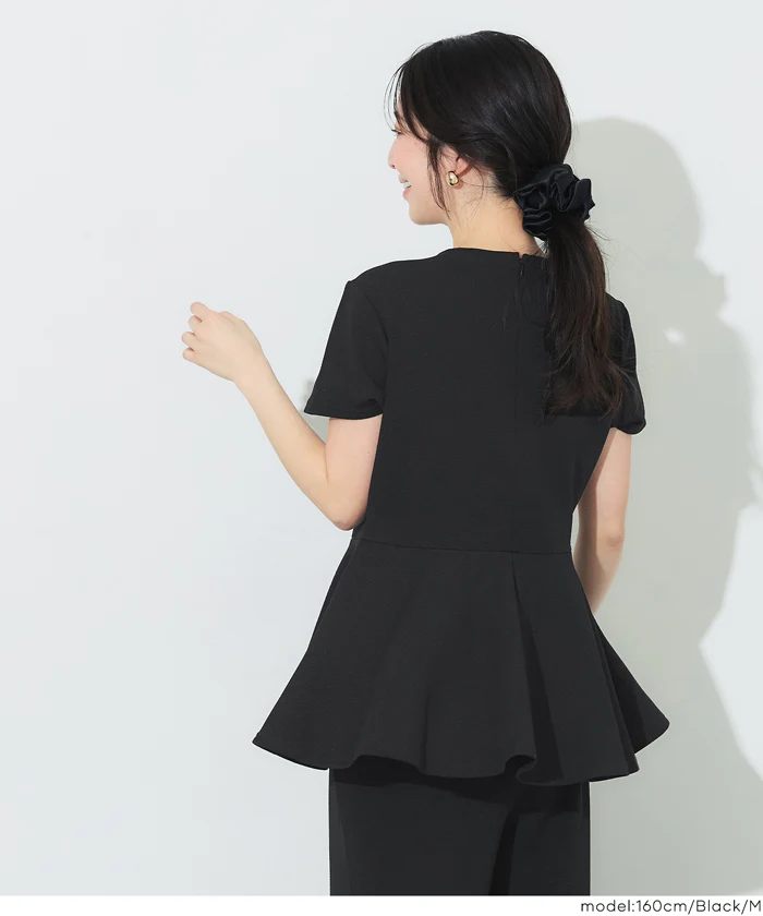 【WEB限定 5/6まで10%OFF】ライトエンボスペプラムオールインワン レディース メール便不可 - Image 11
