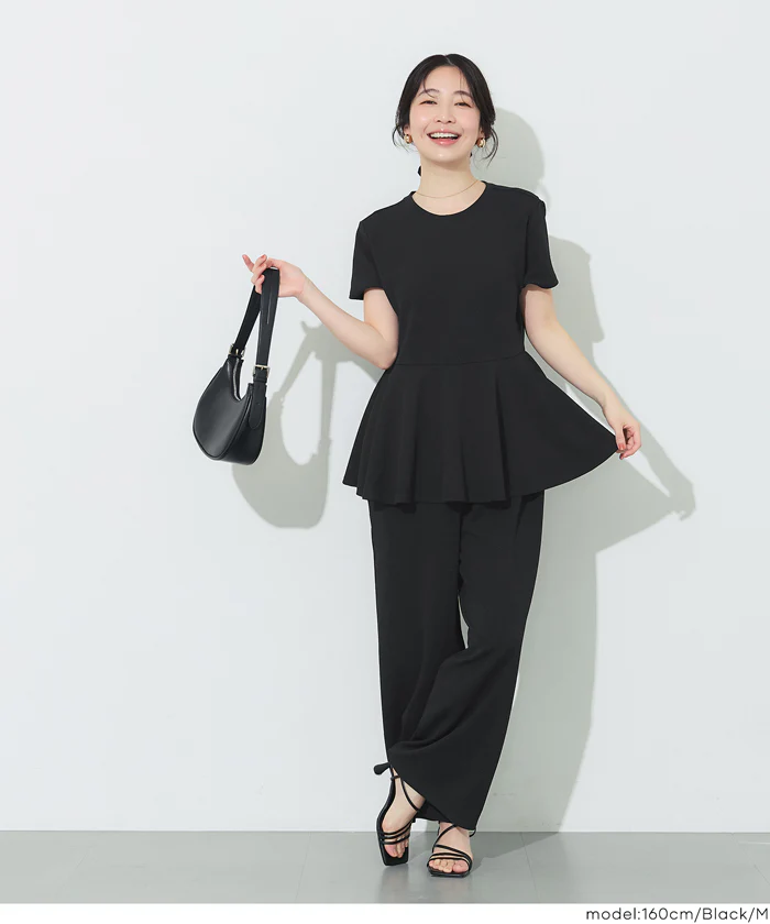 【WEB限定 5/6まで10%OFF】ライトエンボスペプラムオールインワン レディース メール便不可 - Image 13