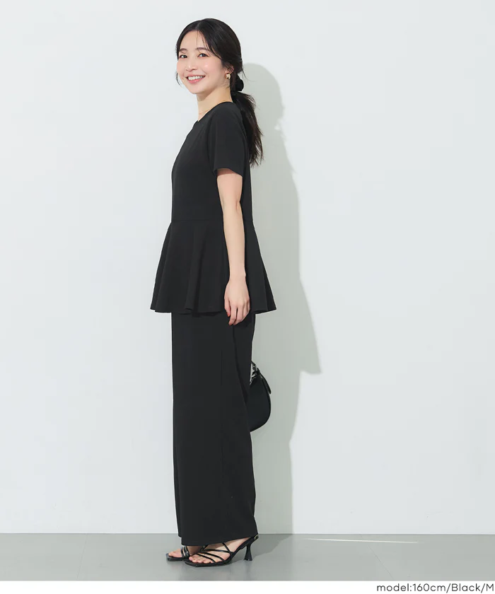 【WEB限定 5/6まで10%OFF】ライトエンボスペプラムオールインワン レディース メール便不可 - Image 14