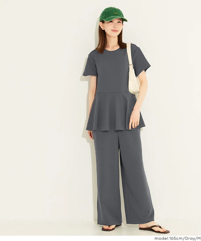 【WEB限定 5/6まで10%OFF】ライトエンボスペプラムオールインワン レディース メール便不可 - Image 7