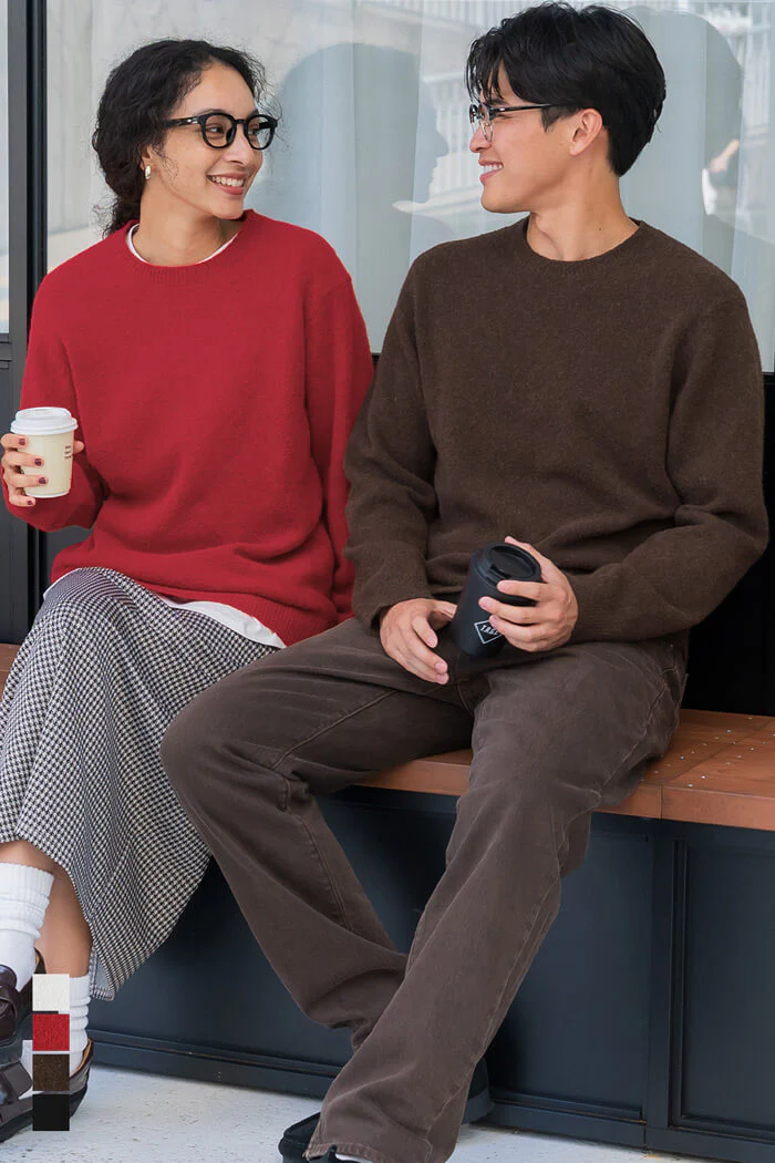 セール★2990円→1490円 リアルフォックスブレンドニットトップス メンズ レディース メール便不可